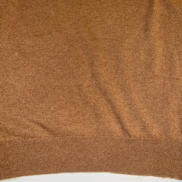 J. Crew Factory Herringbone Peter Pan Collar Sweater in Camel Brown Sz XS - Picture 11 of 12